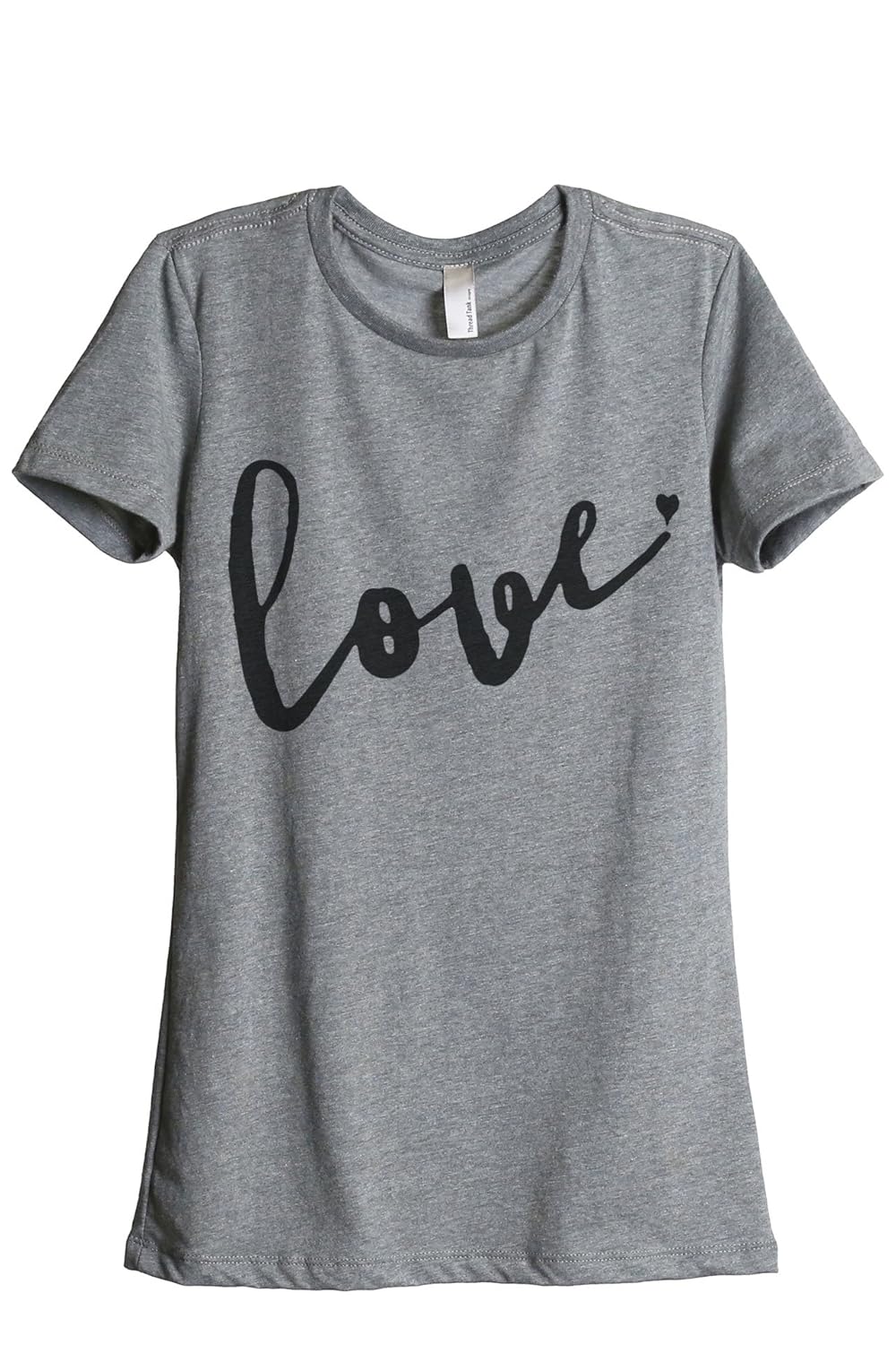 Love Cursive Relaxed T Shirt Tee Heather Grey 2132 | Pilihax