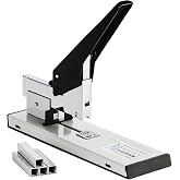 Blue Summit Supplies Heavy Duty Stapler, 200 Sheet Capacity, 2000 Staples | All Metal Full Strip Stapler, Multiple Staple Sizes, for Thick Reports, High-Volume Office and Classroom Use