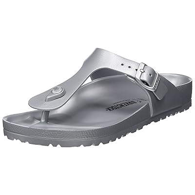 Birkenstock Womens Gizeh EVA Sandals Metallic Silver Size 38 M EU