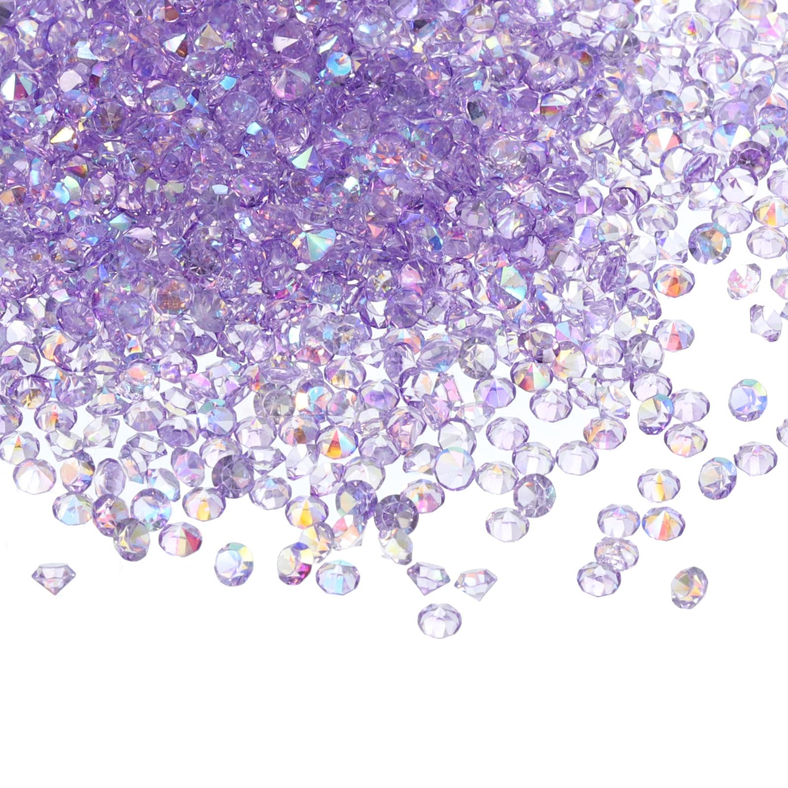 PATIKIL 14000Pcs Wedding Table Scatter Confetti Crystals 3mm Acrylic Diamonds Vase Fillers Gems for Table Centerpiece Decorations Bridal Shower Party, Purple AB
