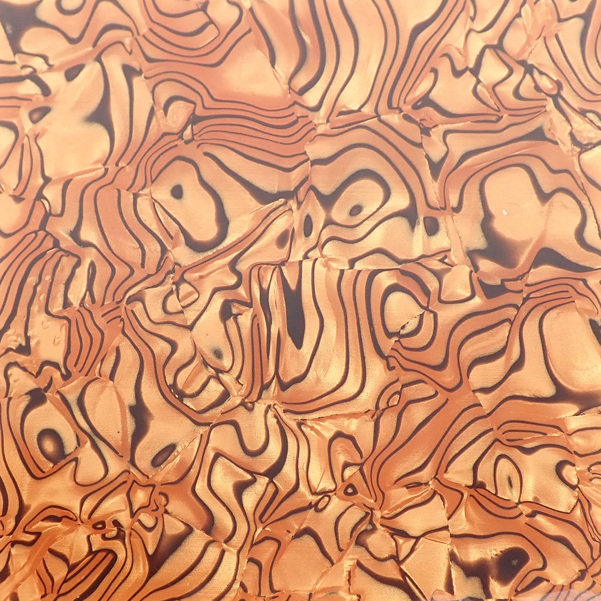 Brown Tiger Shell Celluloid Laminate Cast Acrylic Sheet, 3mm thick (500x300mm)