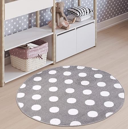 Tapiso Luxury Tappeto Rotondo Cameretta Bambini Camera Da
