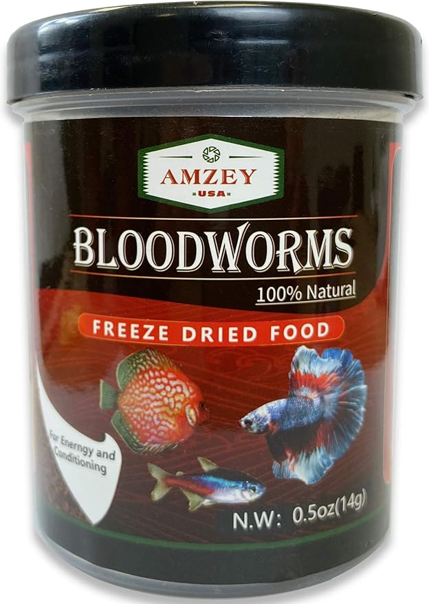 Blood Worms 0.5 oz 100 Natural Freeze Dried Blood Worms