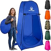 Pop Up Pod - Privacy Shower Tent, Dressing Room, or Portable Toilet Stall with Carry Bag for Camping, Beach, or Tailgate by Wakeman Outdoors (Blue)