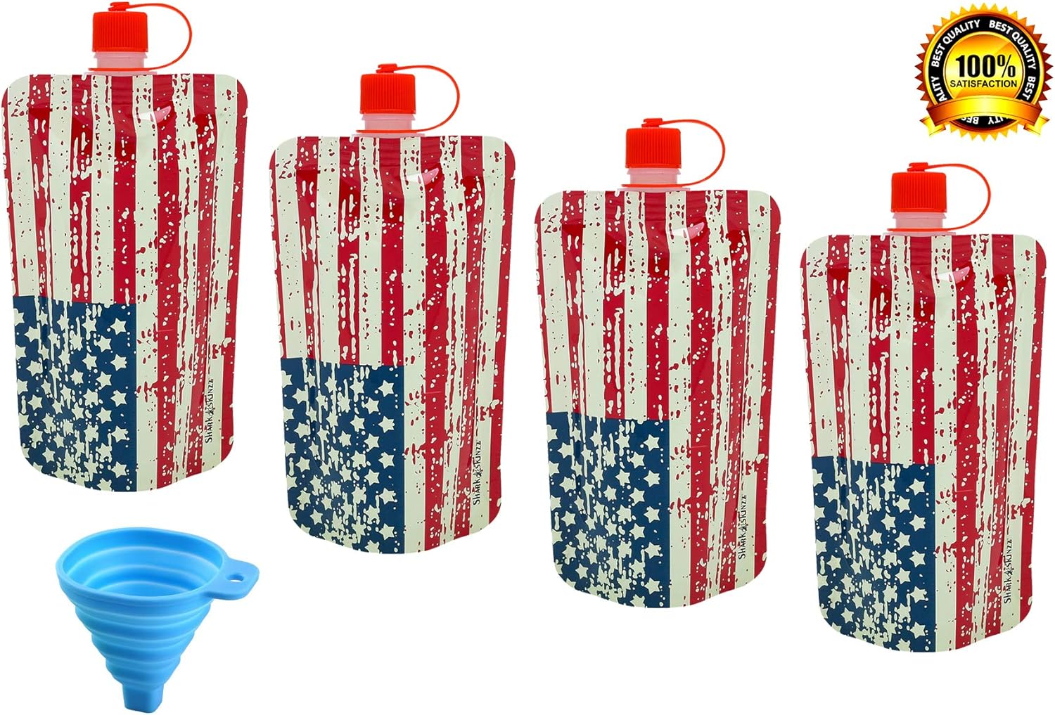 Foldable Mossy Oak Disposable Flask Set of 4 Undetectable 8 Ounce