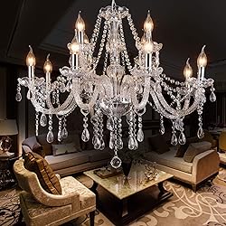 Baotree LIUMANG Modern Elegant 12 Lights K9 Crystal