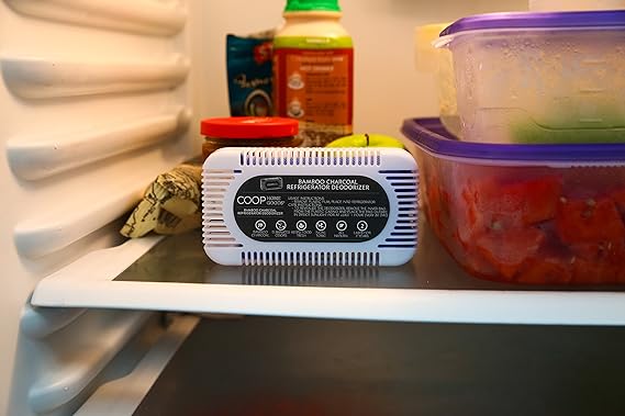 Coop Home Goods Natural Bamboo Activated Charcoal Refrigerator Deodorizer Air Purifier Odor Absorber For Home Use Reusable For 2 Years