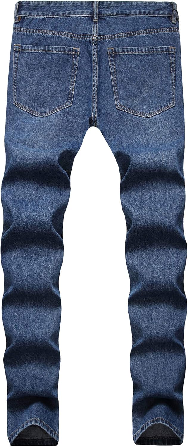 straight leg biker jeans