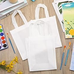 Jexine 100 Pcs Non Woven Bags Reusable Gift Bag