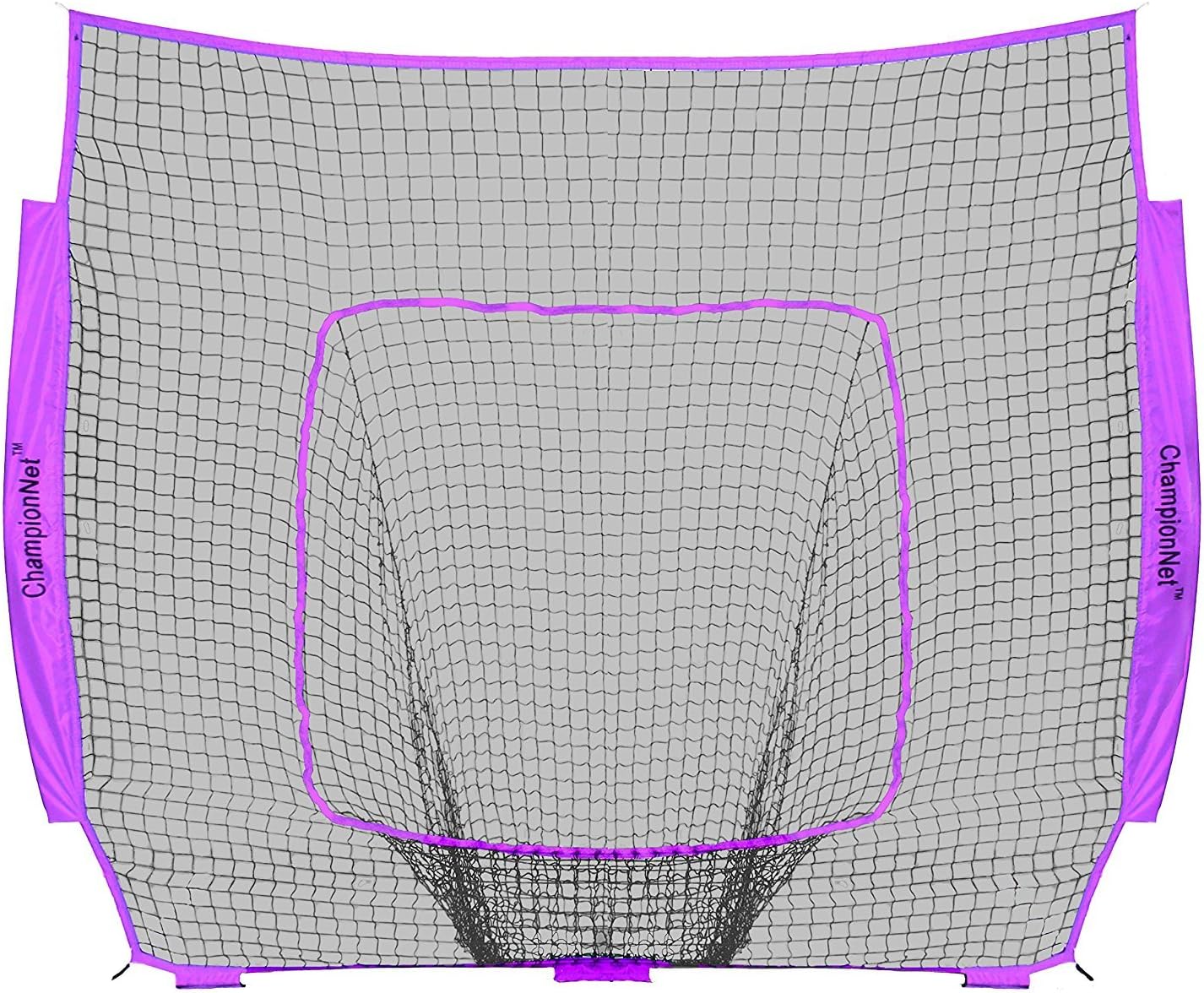 ChampionNet Baseball/Softball 7' x 7' Net Replacement Universal fit to Bow Style Net, Team Color (NET ONLY)