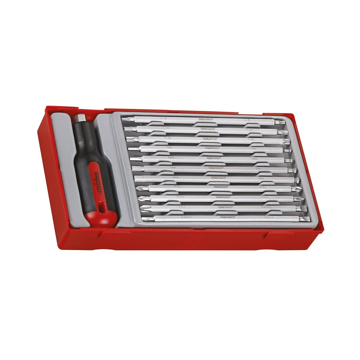 TengTools TTMD12D Screwdriver Set including Twin Tip Rods, Silver