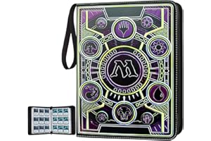 MTGPRO 9 Pocket Card Binder,Trading Card Binder Premium 720 Double PU Card Collection Binder with Sleeves,Card Folder for MTG, TCG, Sports Cards, (Purple)