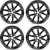 Mayde 18-Inch Hub Caps fits 2017-2022 Tesla Model 3, Replacement Wheel Covers (Set of 4,) (Gloss Black)