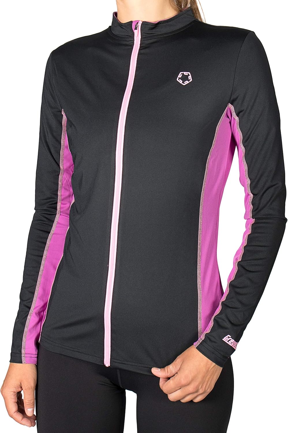 Gregster Damen Trainingsjacke leicht atmungsaktiv Laufjacke Longsleeve für draußen zum Überziehen