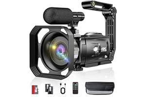 Hojocojo 4K Video Camera Camcorder, Video Recorder 4K 60fps 48MP