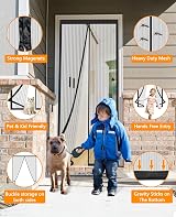 MagicQCraft Magnetic Fly Screen Door 90x210cm Heavy Duty Bug Mesh Curtain Auto view 2