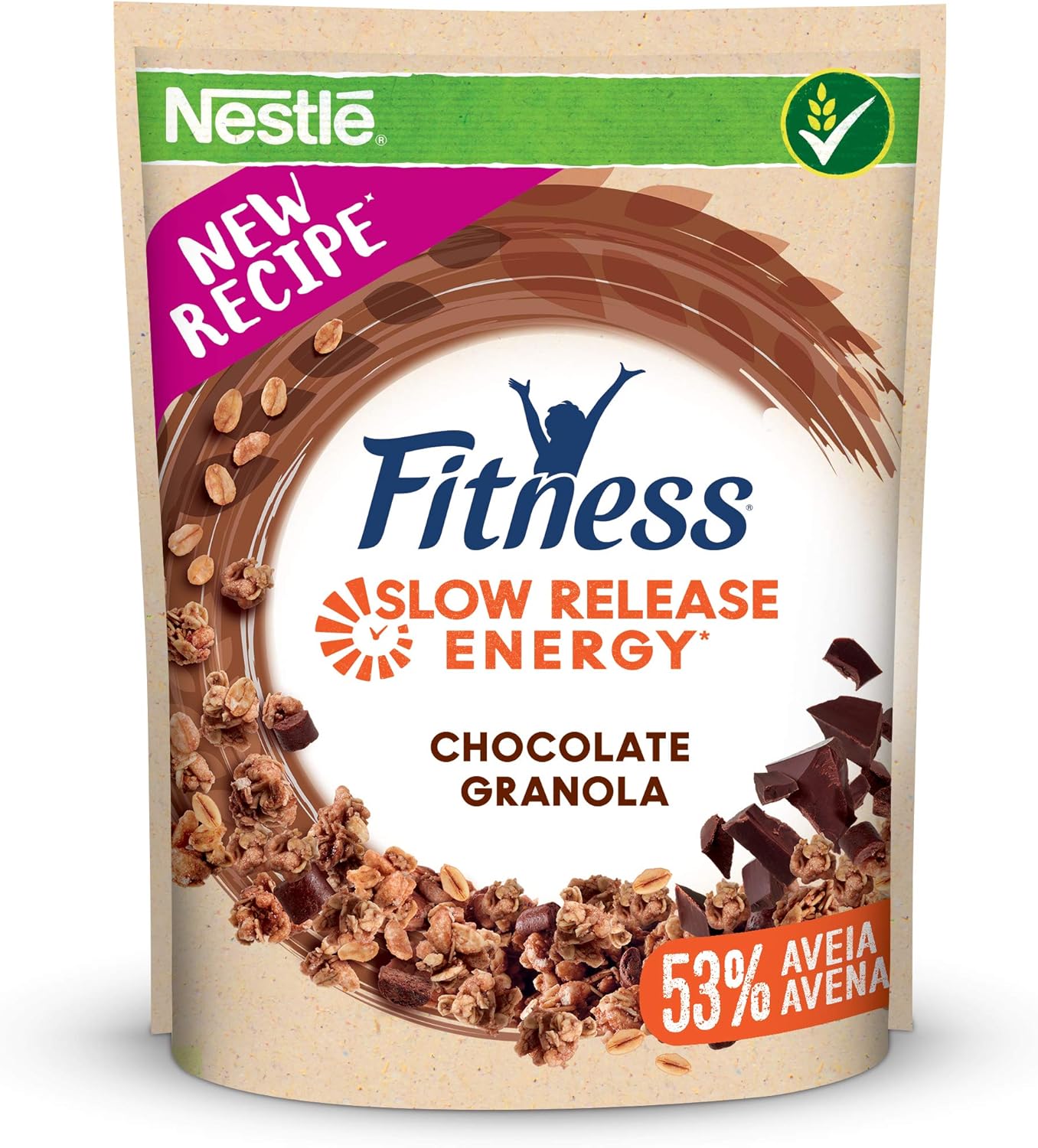 Cereales Nestlé Fitness granola con chocolate - Copos de avena ...