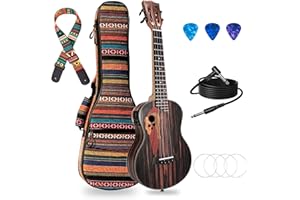 MelWinForee 26-Inch Electric Ukulele Beginner Bundle – Left-Handed Friendly with Amp, Gig Bag, and Accessories