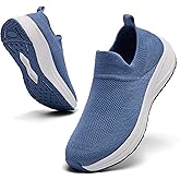 YINGCSM Women's Wide Slip On Walking Shoes Non-Slip Socks Shoe Lightweight Breathable Mesh Sneakers for Everyday Comfort & Style | Perfect for Work Travel