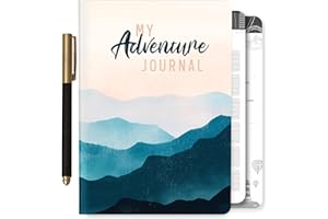 PRAZOLI PRODUCTS 3-in-1 Travel Journal for Women - My Adventure Book, Travelers Notebook, Scrapbook & Bucket List Gifts for People Who Travel A Lot With Prompts - Cruise & Camping Essentials Planner Accessories Diary