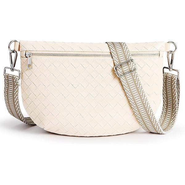 White Crossbody Vegan Belt Chain Sylvie Quilted Belt Bag | Jen & Co. – Jen & Co main image 4