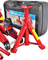 Hilka 82930240 2 Ton Trolley Jack Kit Red BMC Lifting Range 130-345mm view 7