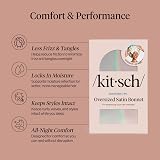Kitsch XL Satin Bonnet for Sleeping Aura - Adjustable, Soft Frizz Prevention view 3