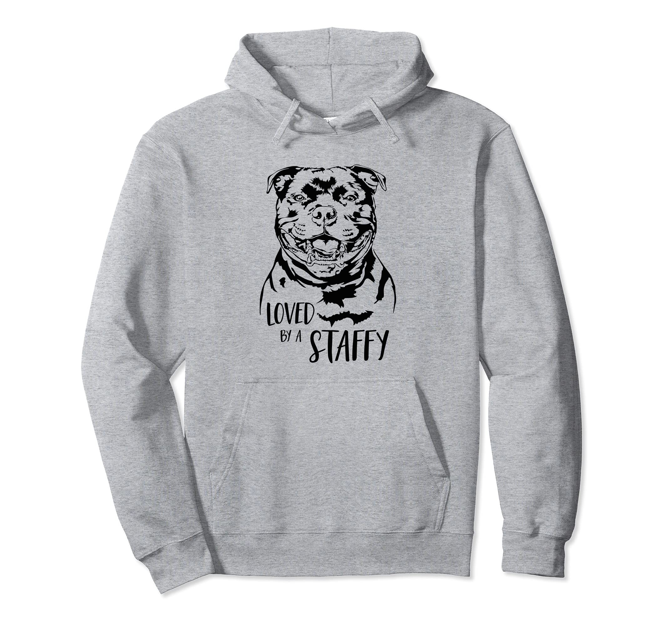 Funny Proud Staffordshire Bull Terrier loved by a staffy dog Pullover Hoodie — image 1