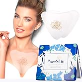 PureSkin Chest Wrinkle Patches &ndash; 4 Pack (60-Day Supply) &ndash; Silicone Chest Wrinkle Pads for D&eacute;collet&eacute; &ndash; Anti-Aging Skin Firming, Smoothing &ndash; Reusable Overnight Patches for Side Sleeping