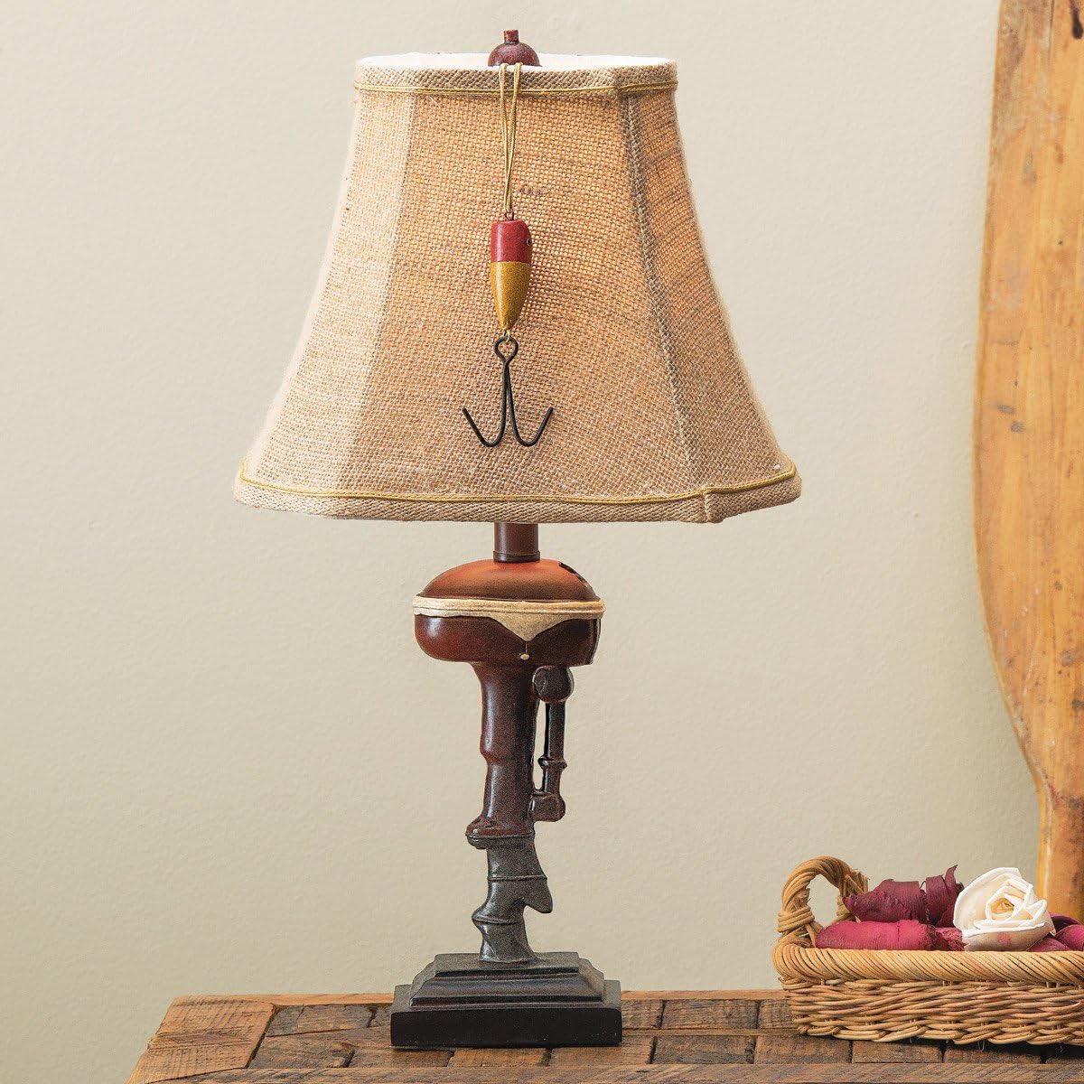 Lamps Bass Fish Table Lamp Fishing Lure Bronze Finish Light Rustic Cabin Lake Lodge