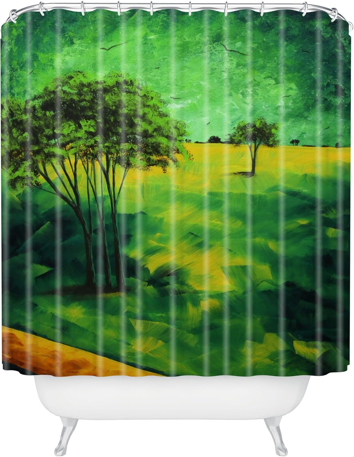 Amazon Com Deny Designs Madart Road To Nowhere 1 Shower Curtain