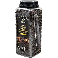Soeos Premium Whole Black Peppercorns 18oz, (TOP GRADE), Black Peppercorns for Grinder Refill, NON-GMO, KOSHER CERTIFIED…