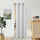 BGment Greyish White Door Curtain 80 Inch Length