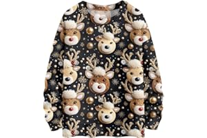 OIOLOYJM Ugly Christmas Sweater Women Funny Cute Plus Size Print Long Sleeve Knit Xmas Sweaters Pullover Sweatshirt 2025