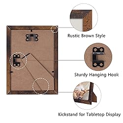 Edenseelake 5x7 Picture Frame Set of 15, Rustic