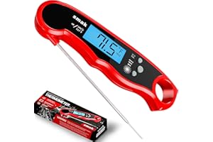 Digital Instant Read Meat Thermometer - Waterproof Kitchen Food Cooking Thermometer with Backlight LCD - Best Super Fast Elec