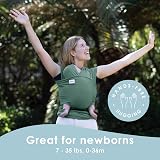 Sleepy Wrap Baby Carrier Sage Green Newborn to Toddler 7-35 lbs view 3