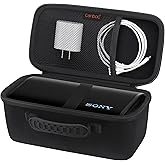 Canboc Carrying Case for Sony ULT Field 3 Wireless Portable Bluetooth Speaker, Mesh Pocket fits USB Cable or Other Accessories, Black