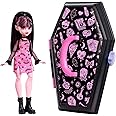 Monster High Draculaura Doll & Accessories, Gore-ganizer Beauty Kit with Bat Clips, Comb & Mirror, Customizable with Stamp Pen & Stickers