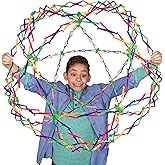 ORB Curiosities Hoberman Sphere EXTREME Expand-A-Ball - Rainbow - Triples In Size and Expands To 3 Feet - Huge Expandable Fid