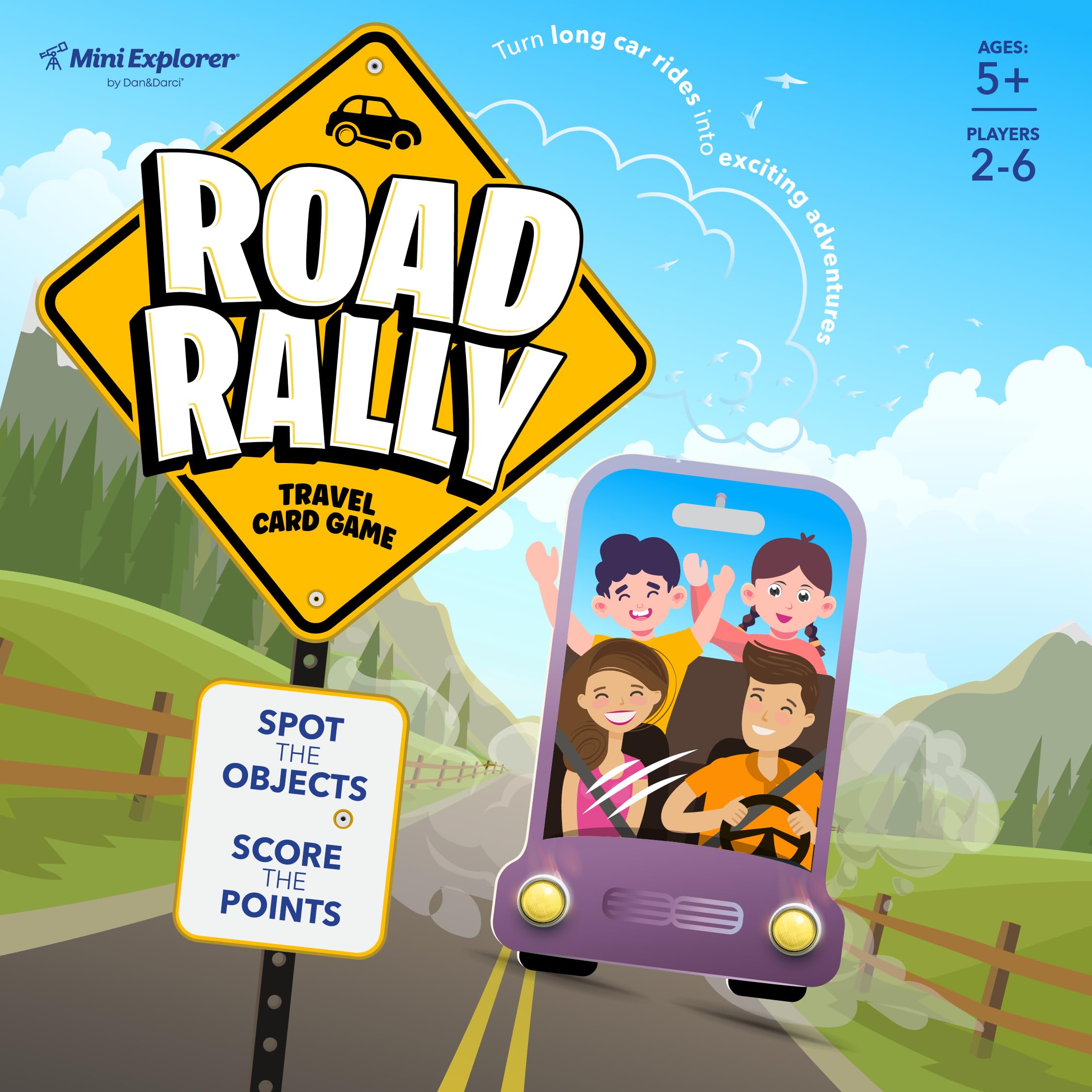 Mini Explorer Road Rally Travel Scavenger Hunt Card Game for Kids - Roads Trip Car Games & Activities Must Haves Essentials - Eye Hide & Seek Found Spy Summer Camping Toys Ages 5 6 7 8 9 10 11 12