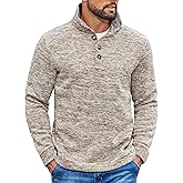 COOFANDY Men's Casual Slim Fit Pullover Sweater Knitted Thermal Sweatshirt