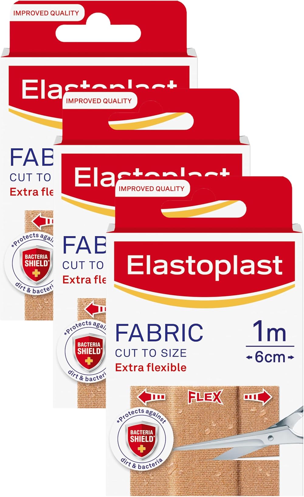Elastoplast Fabric Fixation Tape 3m x 2.5cm Tan