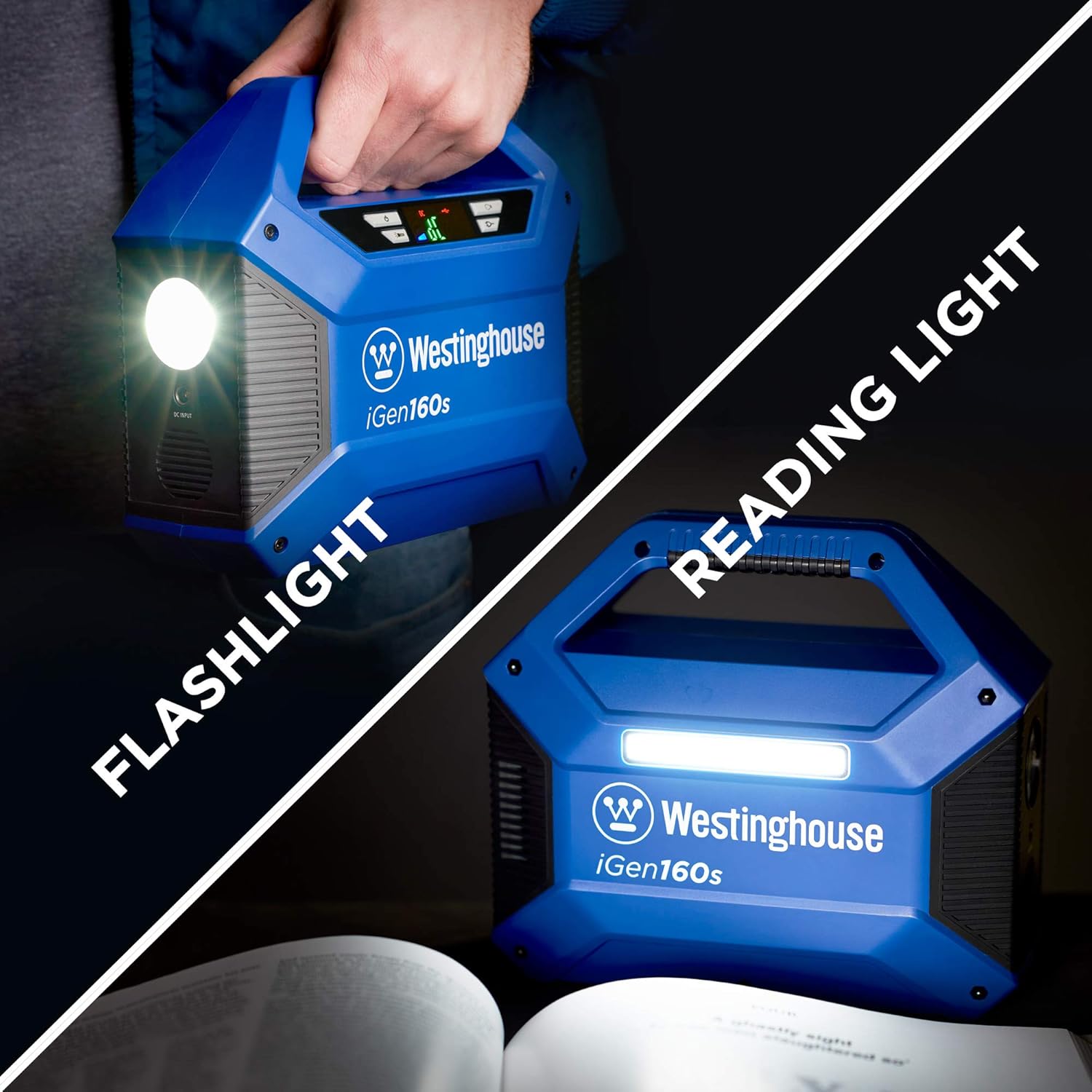 Westinghouse iGen160s Portable Power Station 155Wh Backup Lithium Battery, 110V/100W AC Outlets, Solar Generator (Solar Panel Not Included) : Garden & Outdoor