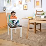 Bright Starts Pop N Sit Cabana Portable Booster Chair Teal 6m-3y UPF Canopy view 3