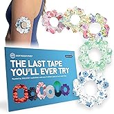 ExpressionMed - Adhesive Patches for Dexcom G7 and Stelo (5-Pack) - Made in The USA, Waterproof, Non-Fraying, Pre-Cut CGM Sensor Tapes (Pastel Flowers Variety Pack - Flower Shape)
