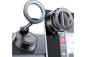 MOKPR Car Phone Holder for Magsafe, Vacuum Magnetic Car Phone Mount Foldable Hands-Free Suction Cup Phone Holders for Your Ca