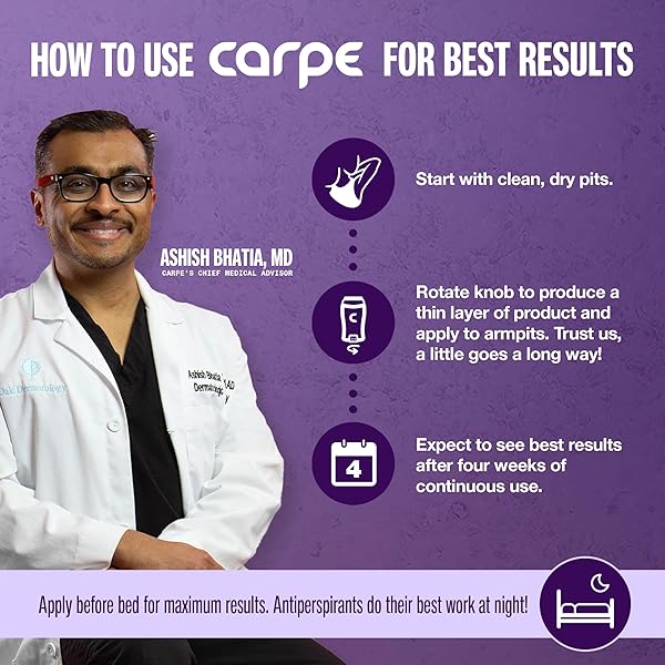 CARPE UNDERARM ANTIPERSPIRANT AND DEODORANT, CLINICAL STRENGTH WITH LAVENDER CITRUS SCENT, COMBAT EXCESSIVE SWEATING STAY FRESH AND DRY, GREAT FOR HYPERHIDROSIS.