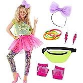 Morph 80s Outfit for Women 80s Costume Decades Day Outfits Womens 80 s Outfit for Party Halloween Disco Costume