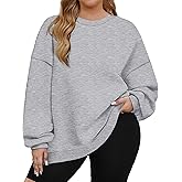 IN'VOLAND Womens Plus Size Sweatshirts Long Sleeve Fleece Soft Fall Winter Crew Neck Pullover Tops with Pockets